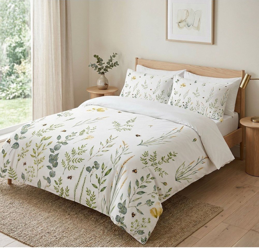 Bílé povlečení na dvoulůžko 200x200 cm Gardenia – Mijolnir Mijolnir
