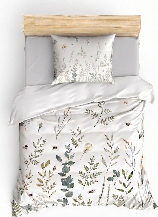 Bílé povlečení na jednolůžko 200x140 cm Gardenia – Mijolnir Mijolnir