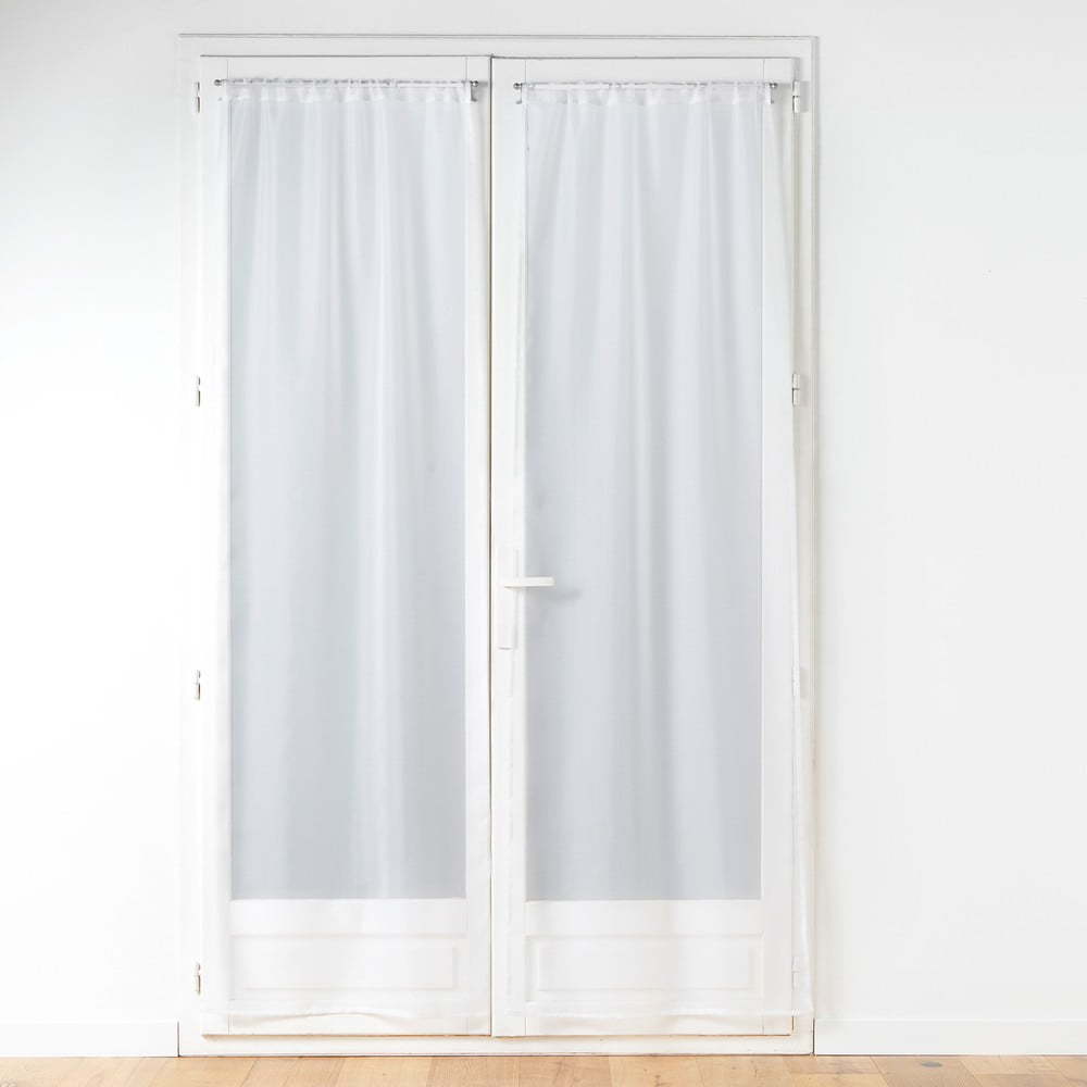 Bílé záclony v sadě 2 ks z mikrosaténu 70x200 cm Voiline – douceur d'intérieur Douceur d intérieur