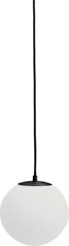 Bílé/černé kovové závěsné svítidlo se skleněným stínidlem ø 15 cm Brisia – Kave Home Kave Home