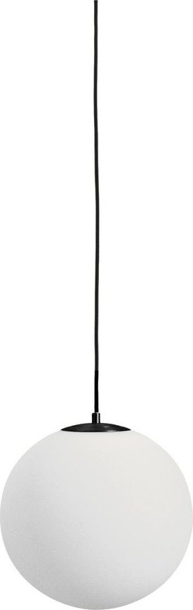 Bílé/černé kovové závěsné svítidlo se skleněným stínidlem ø 30 cm Brisia – Kave Home Kave Home
