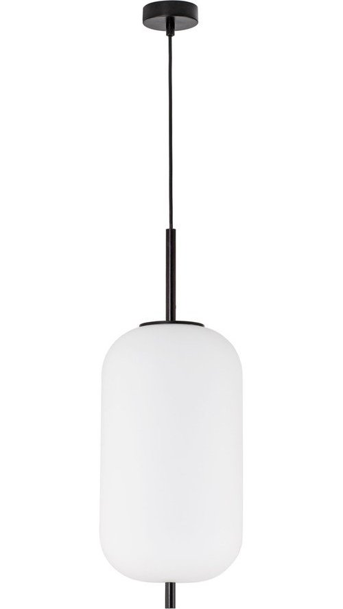 Bílé/černé skleněné závěsné svítidlo ø 22 cm Lato – Nova Luce Nova Luce