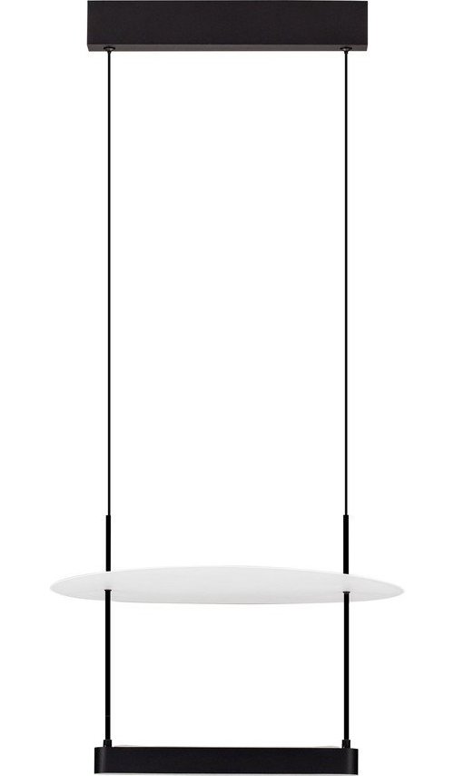 Bílé/matně černé hliníkové LED stmívatelné závěsné svítidlo ø 40 cm Diona – Nova Luce Nova Luce