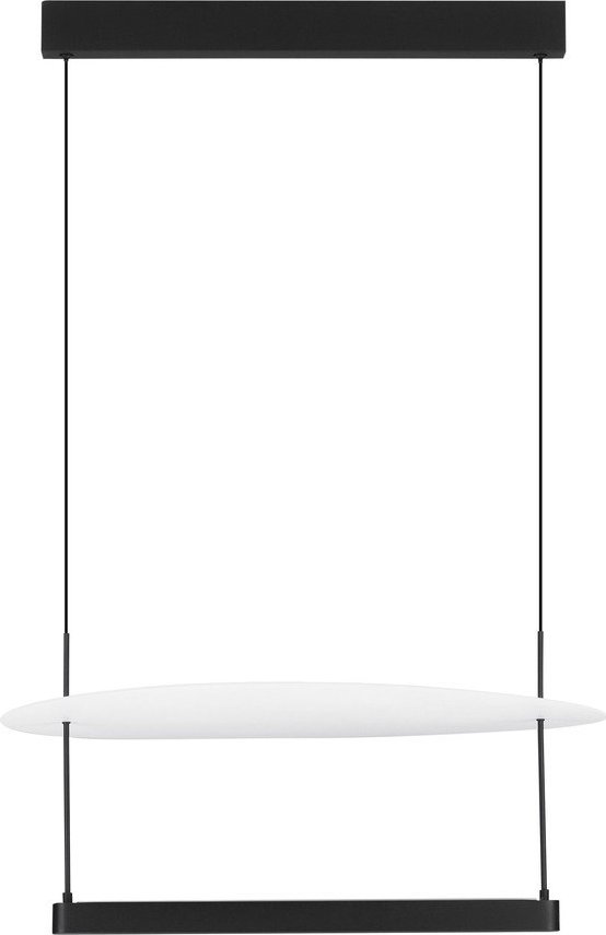 Bílé/matně černé hliníkové LED stmívatelné závěsné svítidlo ø 60 cm Diona – Nova Luce Nova Luce