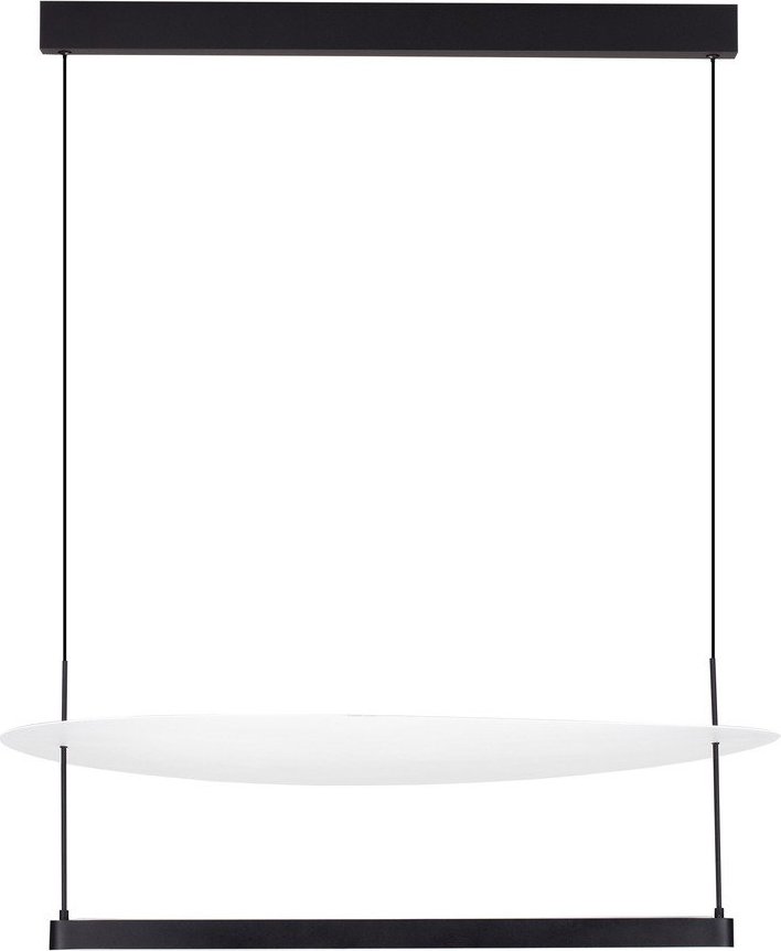 Bílé/matně černé hliníkové LED stmívatelné závěsné svítidlo ø 80 cm Diona – Nova Luce Nova Luce