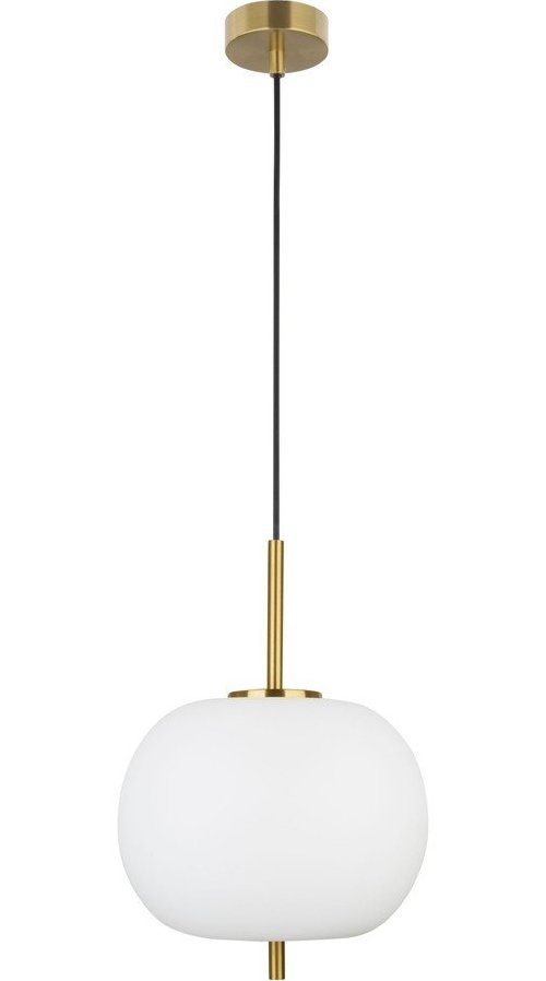 Bílé/v mosazné barvě skleněné závěsné svítidlo ø 30 cm Lato – Nova Luce Nova Luce