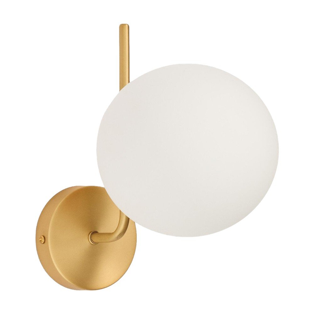Bílé/ve zlaté barvě kovové nástěnné svítidlo ø 15 cm Brisia – Kave Home Kave Home