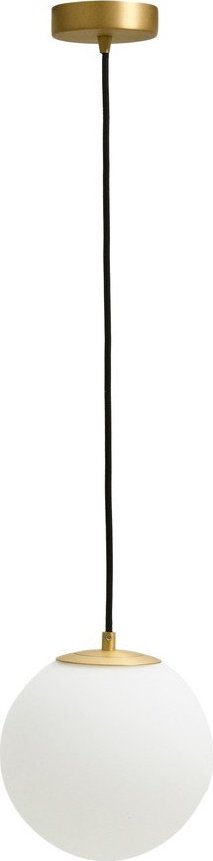 Bílé/ve zlaté barvě kovové závěsné svítidlo se skleněným stínidlem ø 15 cm Brisia – Kave Home Kave Home