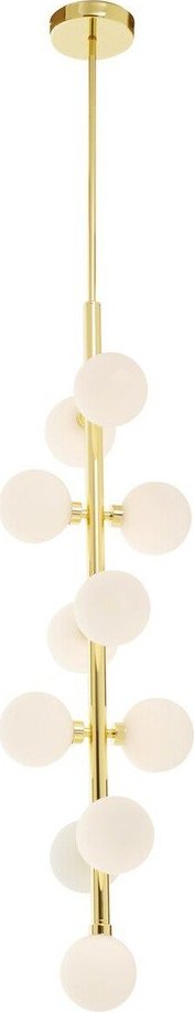 Bílé/ve zlaté barvě kovové závěsné svítidlo se skleněným stínidlem ø 27 cm Trieste – Premier Housewares Premier Housewares