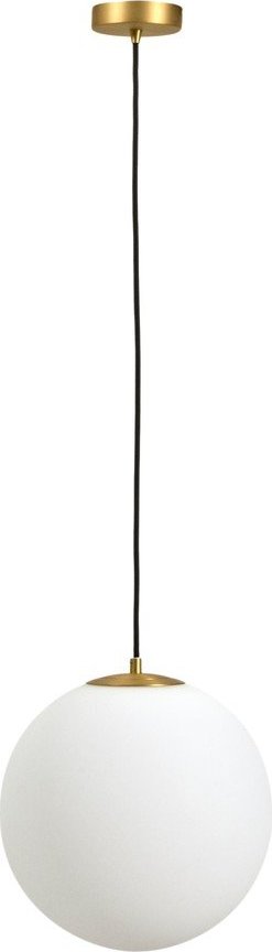Bílé/ve zlaté barvě kovové závěsné svítidlo se skleněným stínidlem ø 30 cm Brisia – Kave Home Kave Home