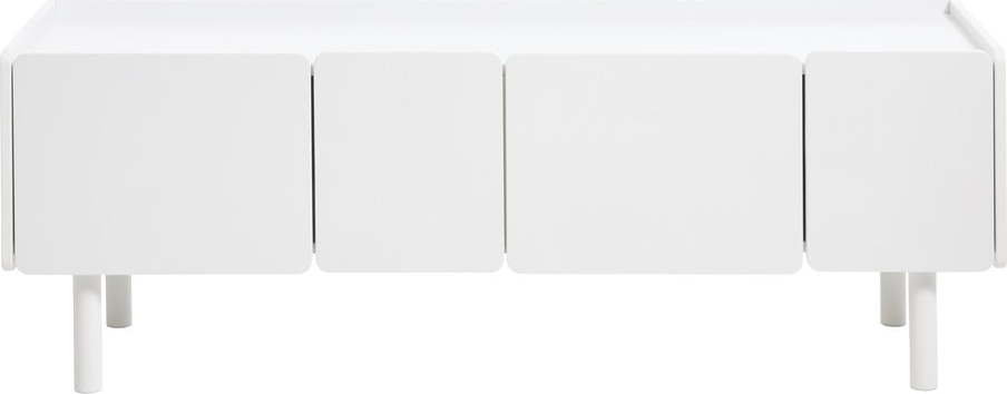 Bílý TV stolek 160x55x45 cm Bera – Unique Furniture Unique Furniture