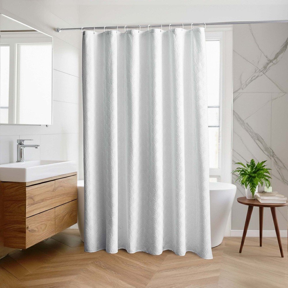 Bílý závěs z mikrovlákna 180x200 cm Baltic – douceur d'intérieur Douceur d intérieur