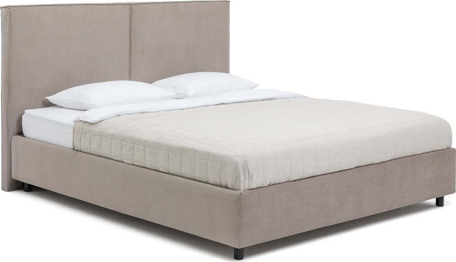Čalouněná dvoulůžková postel taupe s úložným prostorem s roštem 160x200 cm Myra Bold – Bonami Selection Bonami Selection