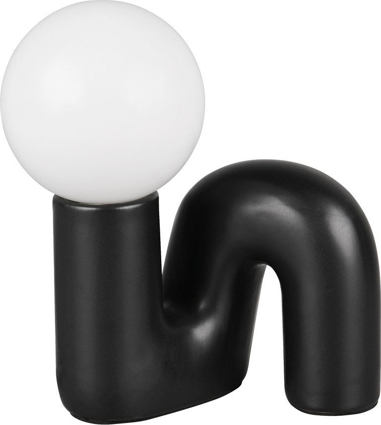 Černá keramická stolní lampa (výška 21