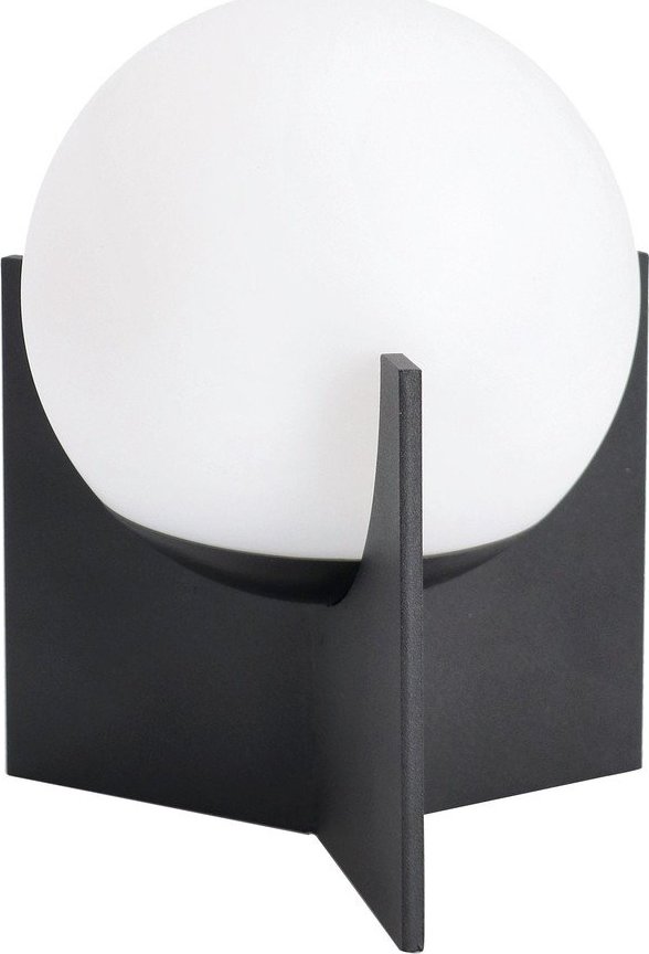 Černá kovová LED stmívatelná stolní lampa s plastovým stínidlem (výška 16 cm) Cardamom – Bizzotto Bizzotto