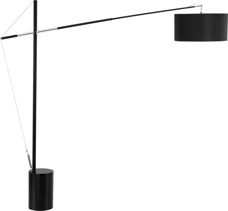 Černá kovová stojací lampa s ohybatelnou konstrukcí (výška 191 cm) Traccia – Nova Luce Nova Luce