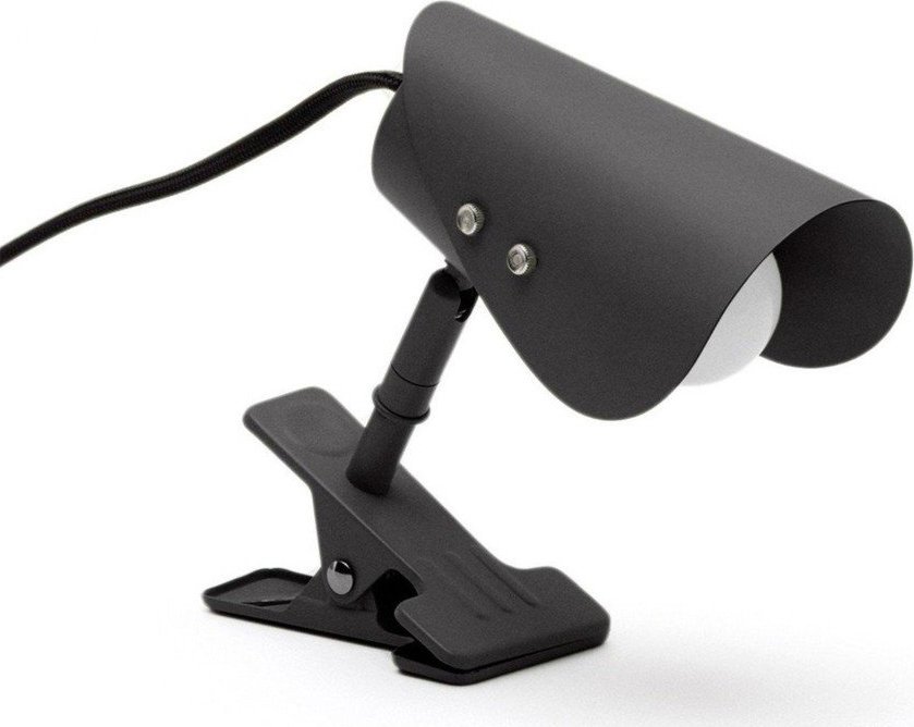 Černá kovová stolní lampa s klipem (výška 16 cm) Jula – Kave Home Kave Home