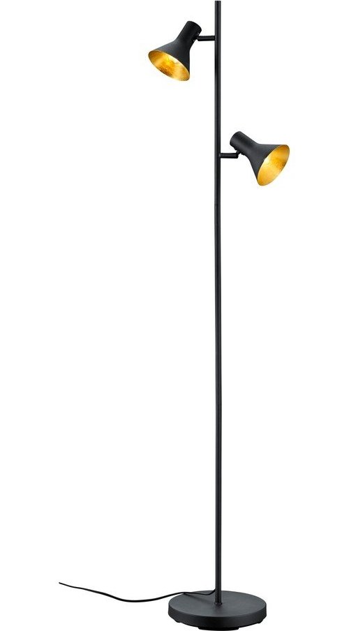 Černá stojací lampa s kovovým stínidlem (výška 144 cm) Nina – Reality Reality