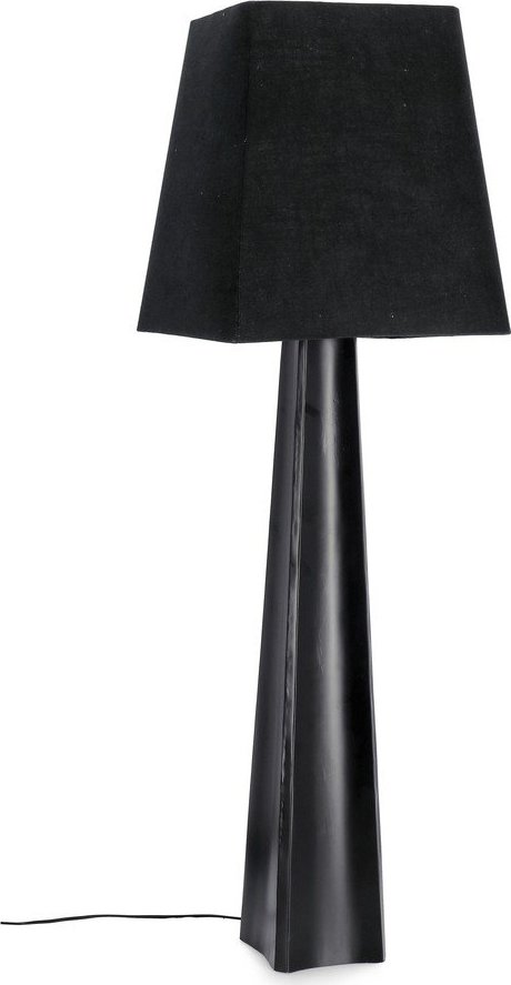 Černá stojací lampa s textilním stínidlem (výška 151 cm) Tripura – Bizzotto Bizzotto