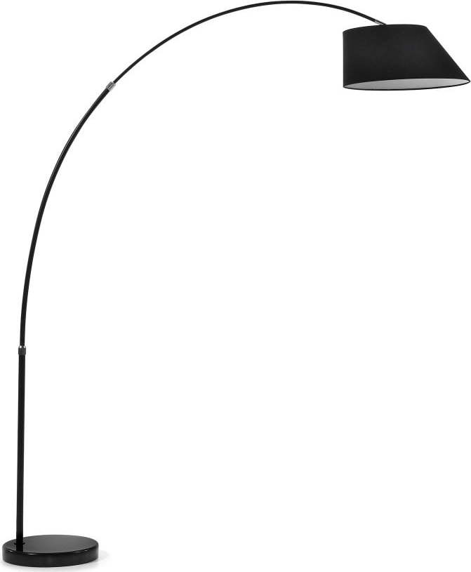 Černá stojací lampa s textilním stínidlem (výška 189 cm) May – Kave Home Kave Home