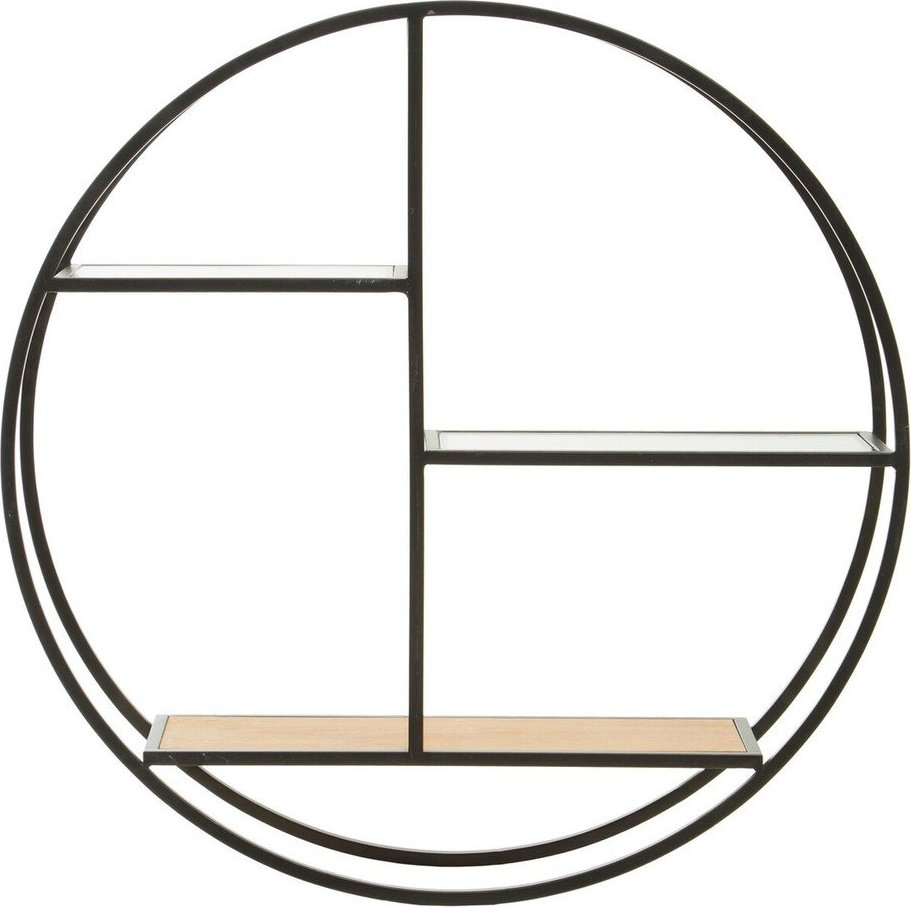 Černá/v přírodní barvě patrová kovová police 61 cm Mataram – Premier Housewares Premier Housewares