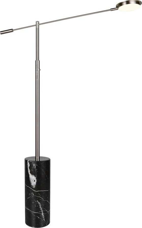 Černá/ve stříbrné barvě LED stojací lampa (výška 145 cm) Fiore – Trio Select Trio Select