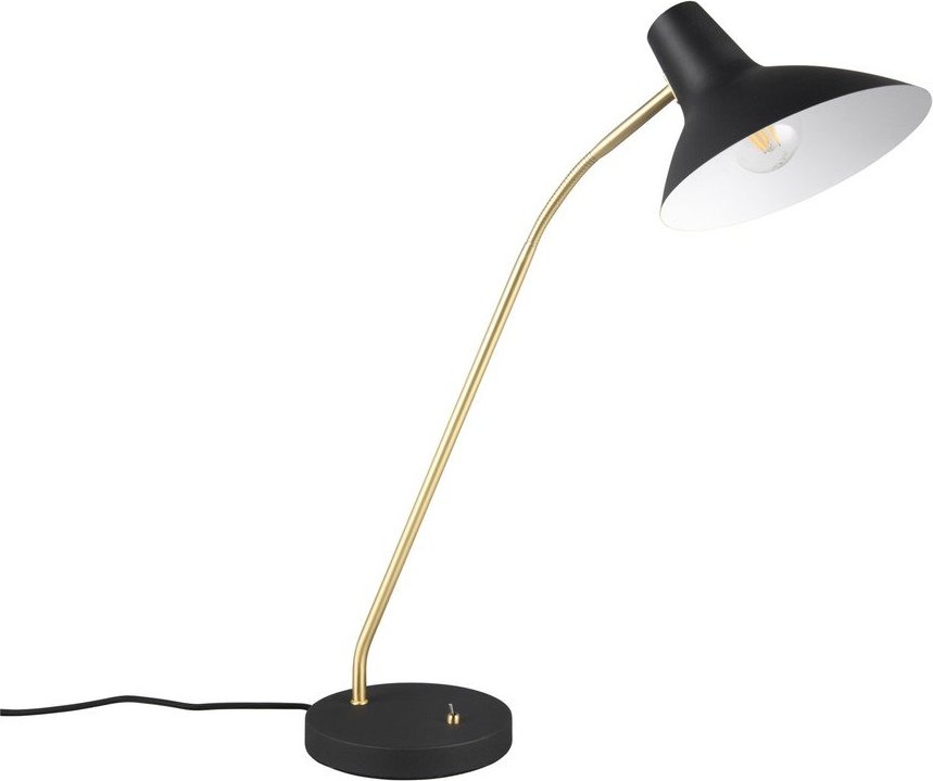 Černá/ve zlaté barvě stolní lampa s ohybatelnou konstrukcí (výška 54 cm) Traveller – Trio TRIO