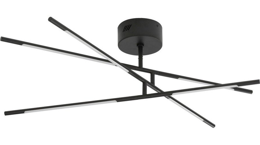 Černé kovové LED stmívatelné stropní svítidlo se stínidlem z akrylového skla 77x84 cm Raccio – Nova Luce Nova Luce