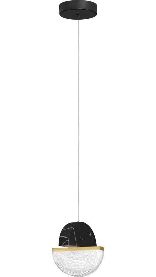 Černé kovové LED stmívatelné závěsné svítidlo ø 16 cm Dorin – Nova Luce Nova Luce