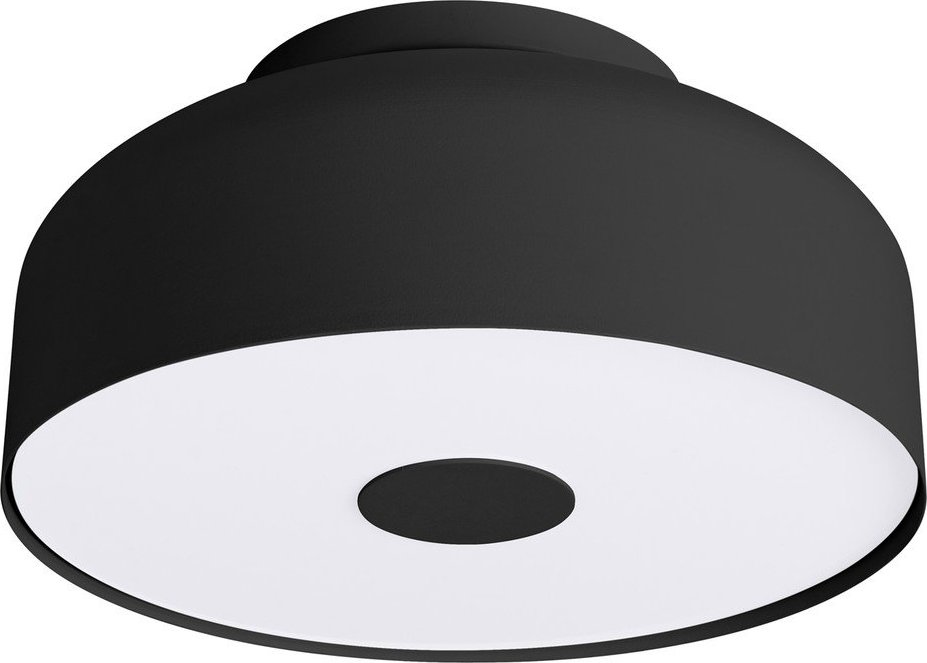 Černé kovové stropní svítidlo ø 30 cm Blacko – Sollux Sollux