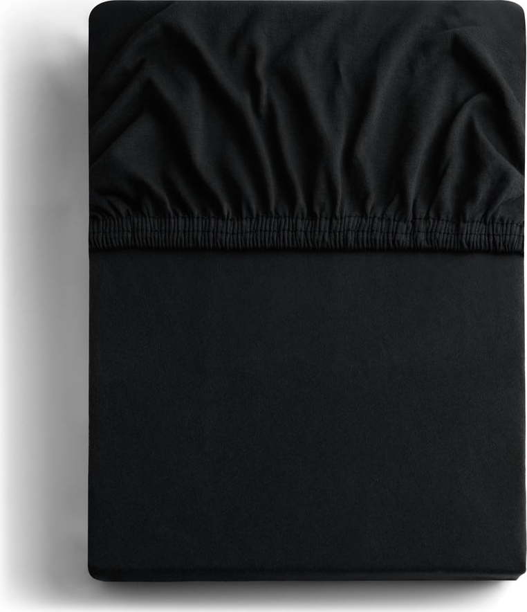 Černé napínací prostěradlo jersey 120x200 cm Amber – Restilo Restilo