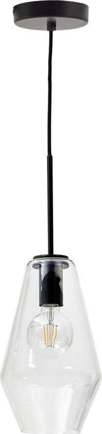Černé závěsné svítidlo se skleněným stínidlem ø 17 cm Mao – Kave Home Kave Home