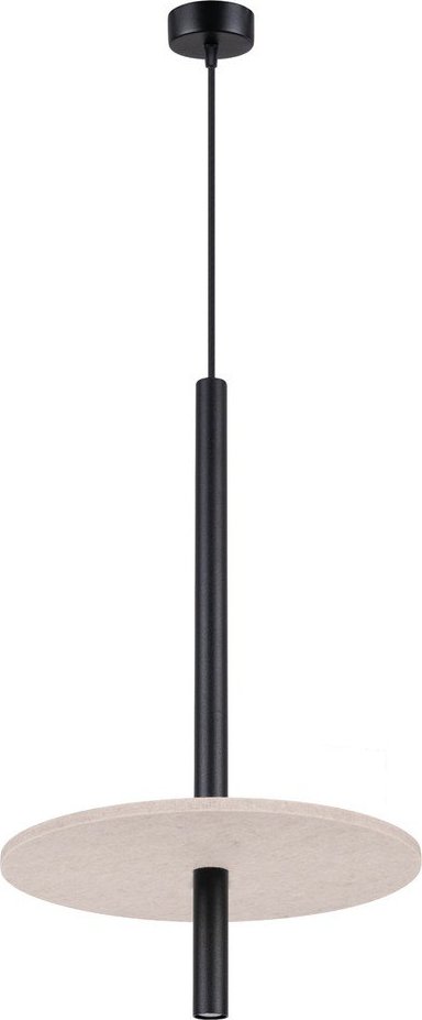 Černé/béžové kovové závěsné svítidlo ø 30 cm Rilu – Sollux Sollux