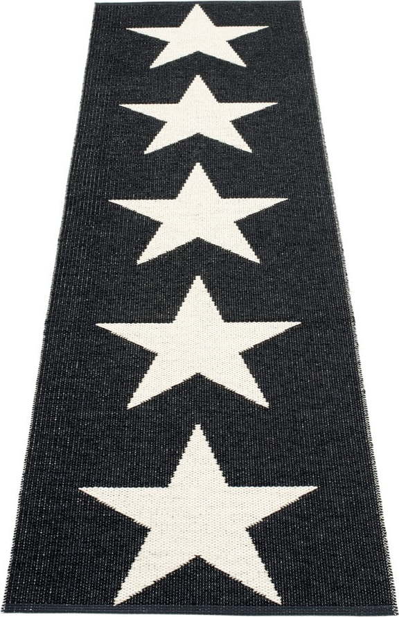 Černo-bílý vnitřní a venkovní běhoun 70x250 cm Viggo Black – Pappelina Pappelina