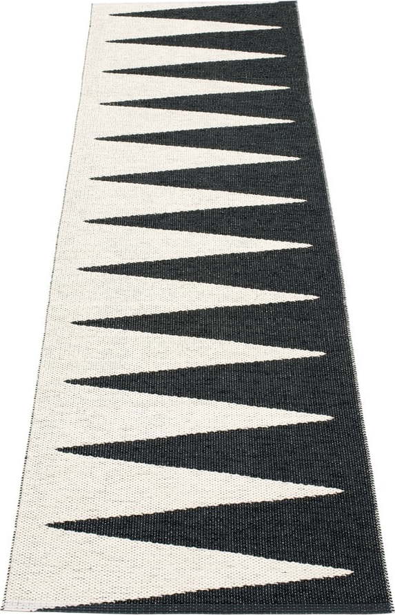 Černo-bílý vnitřní a venkovní běhoun 70x250 cm Vivi Black – Pappelina Pappelina