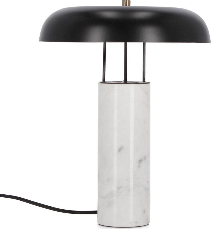 Černobílá mramorová stolní lampa s kovovým stínidlem (výška 33 cm) Kaithal – Bizzotto Bizzotto