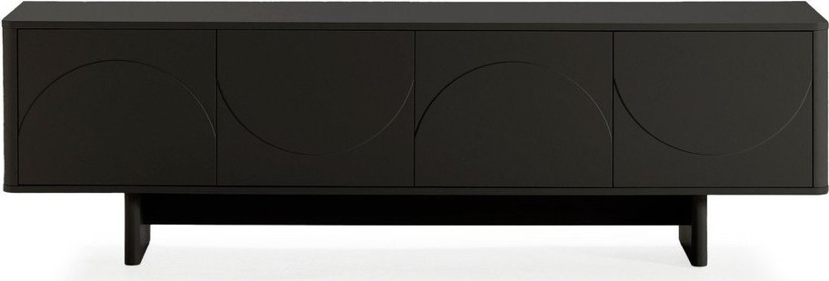 Černý TV stolek 180x55x40 cm Solei – MOME Mome