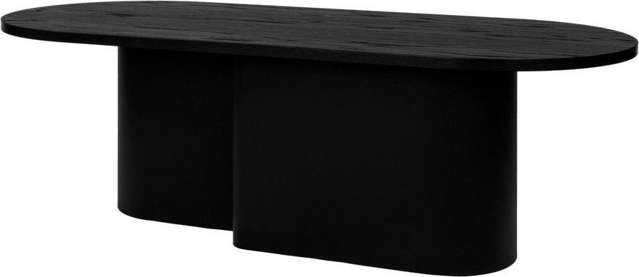Černý konferenční stolek s deskou v dubovém dekoru 50x115 cm Looi – noo.ma NOO.MA