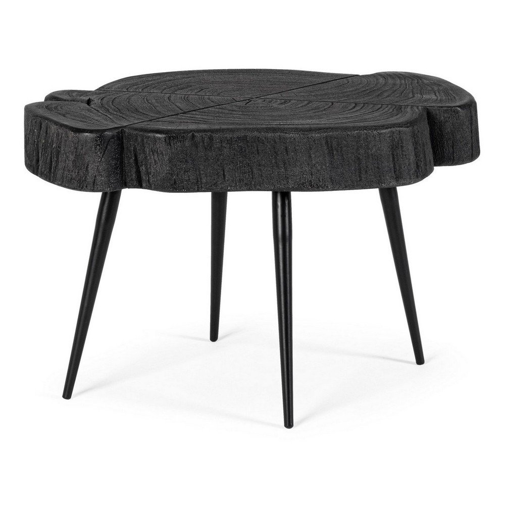 Černý konferenční stolek s deskou z akácie 35x46 cm Zakia – Bizzotto Bizzotto