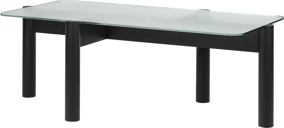 Černý konferenční stolek se skleněnou deskou 55x105 cm Kob – noo.ma NOO.MA