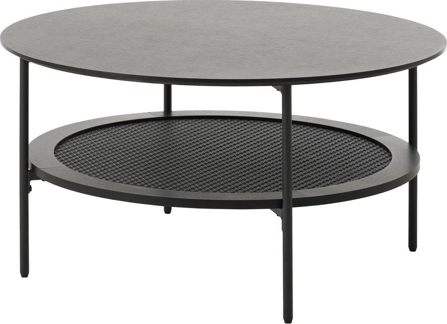 Černý kulatý konferenční stolek ø 80 cm Pensacola – Unique Furniture Unique Furniture