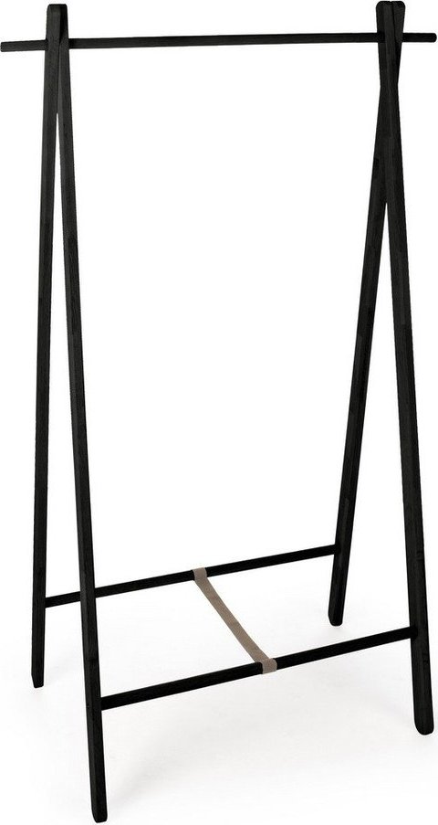 Černý stojan na oblečení z březového dřeva 91x151x50 cm Daiki – Yes Everyday Yes Everyday