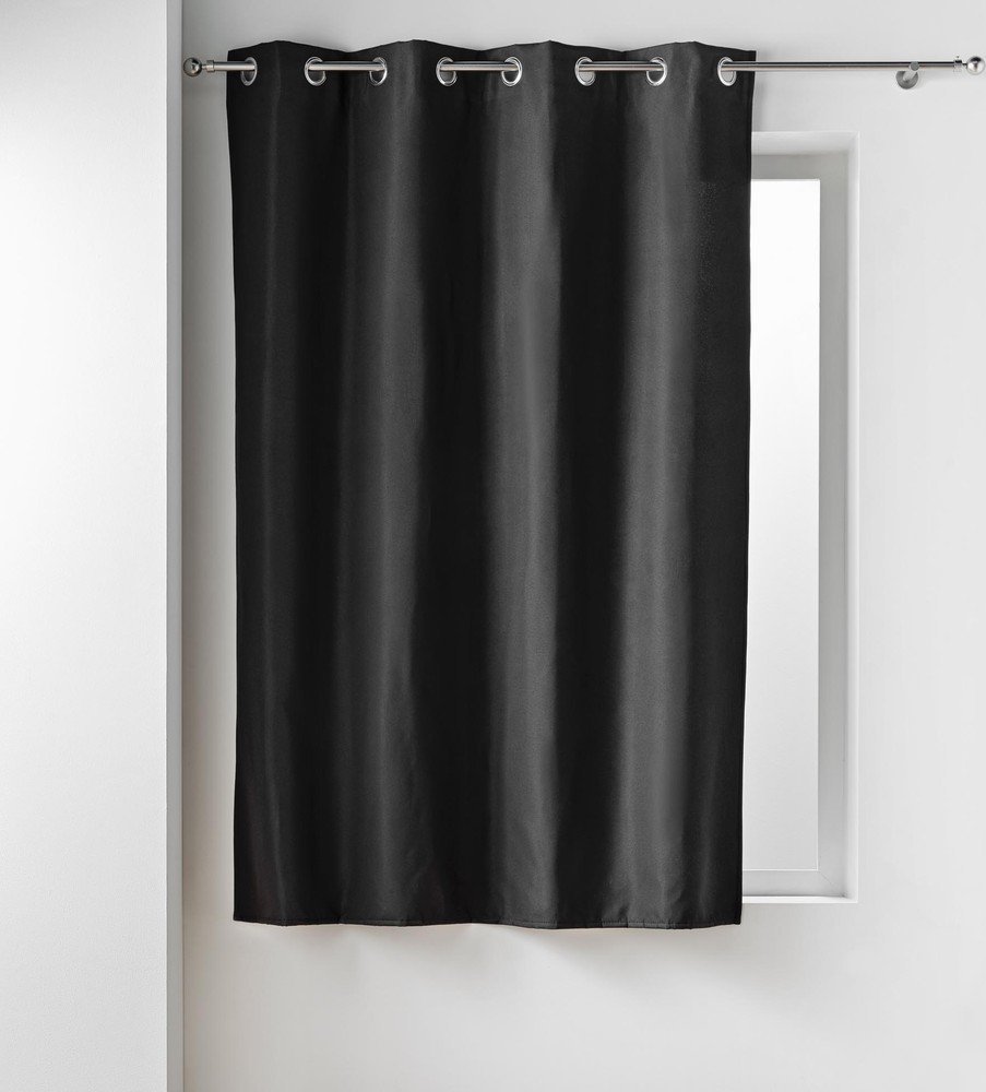Černý termo/dimout závěs z mikrovlákna 135x180 cm Micropolar – douceur d'intérieur Douceur d intérieur