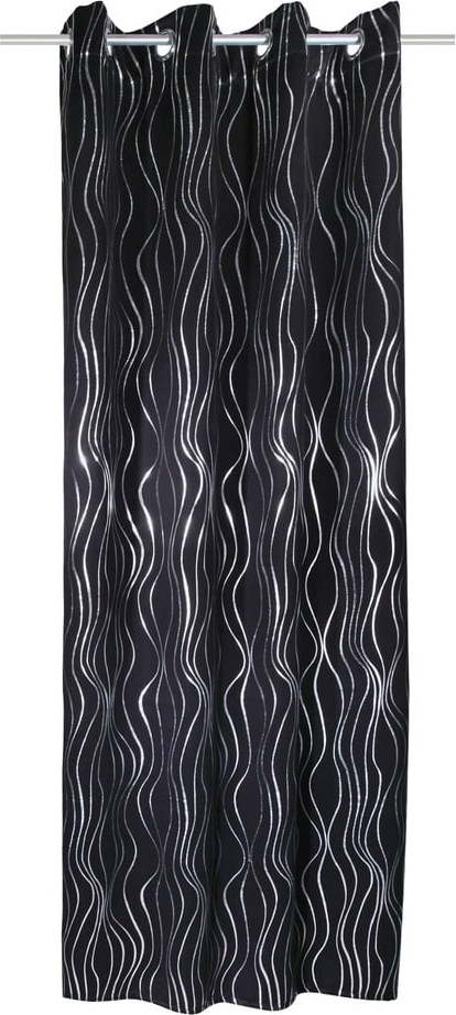 Černý závěs 135x245 cm Waves – Sehlbach Sehlbach