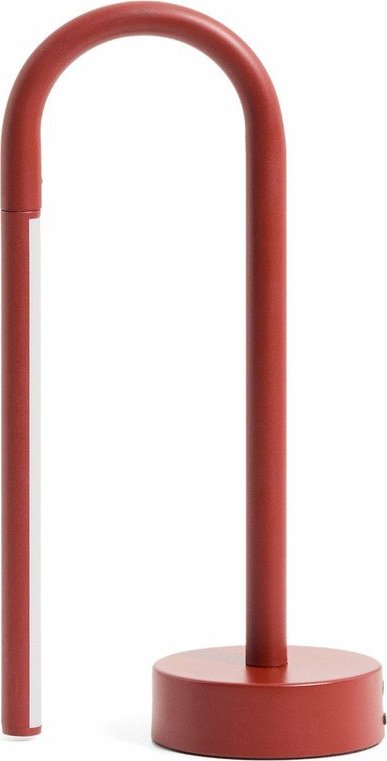 Červená kovová LED stolní lampa (výška 30 cm) Bow – Kave Home Kave Home