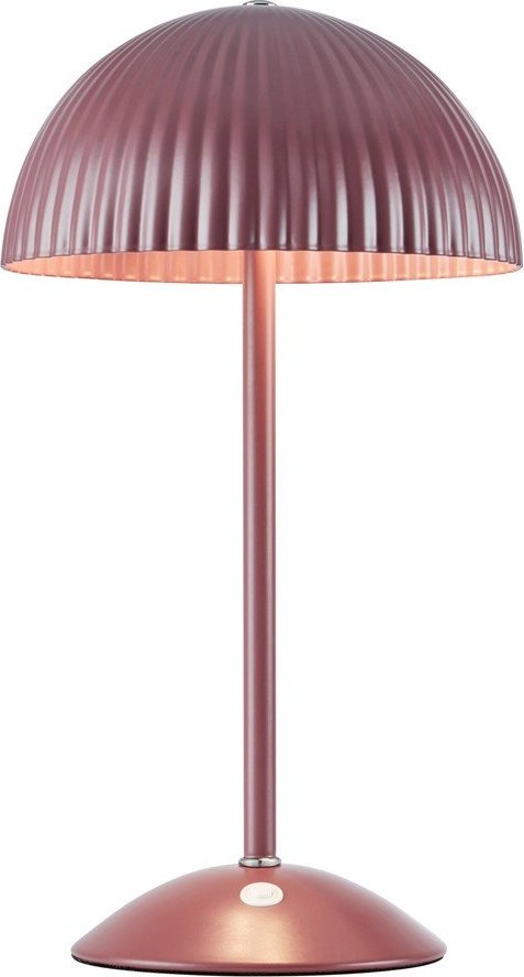 Červená kovová stolní lampa s kovovým stínidlem (výška 33