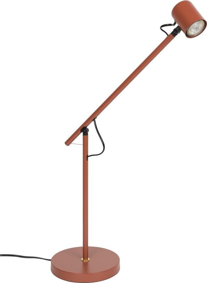 Červená kovová stolní lampa (výška 45