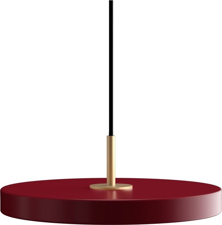 Červené kovové LED stmívatelné závěsné svítidlo s kovovým stínidlem ø 31 cm Asteria Plus – UMAGE UMAGE