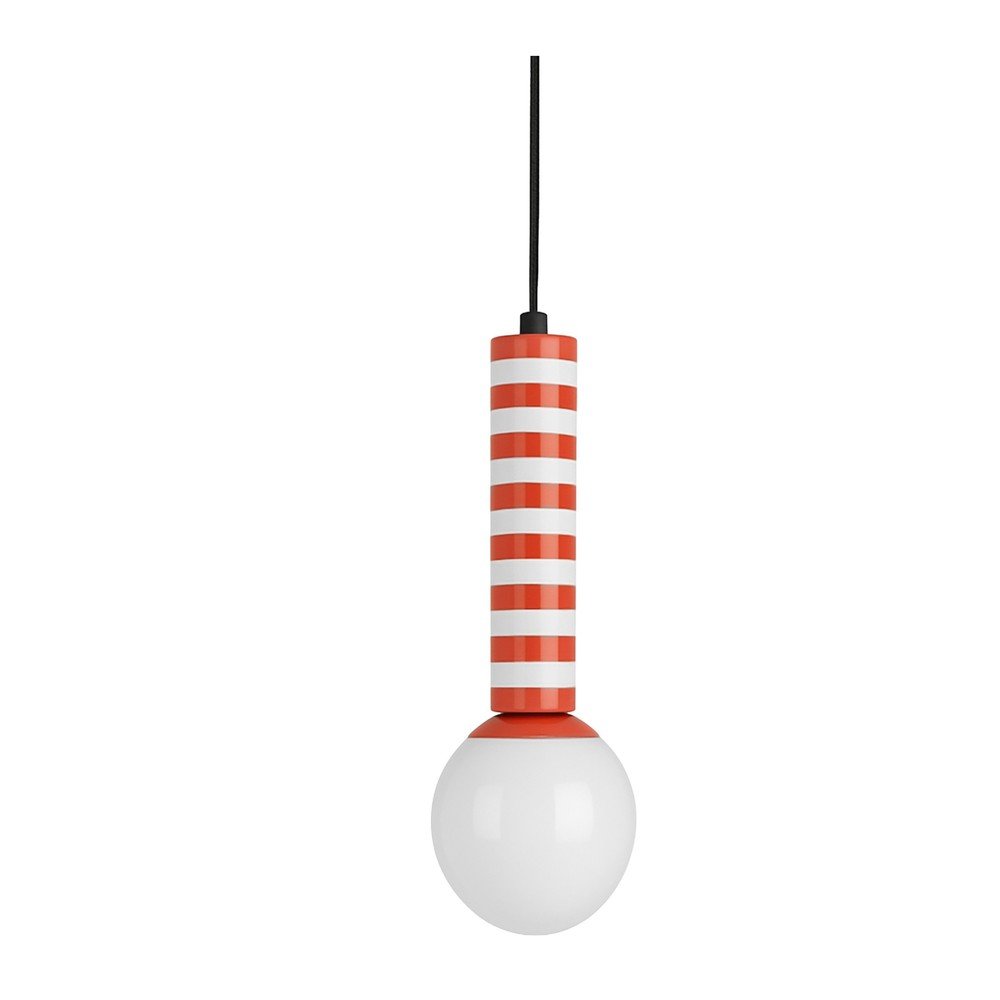 Červené kovové závěsné svítidlo ø 12 cm Rayado Retro – Leitmotiv Leitmotiv