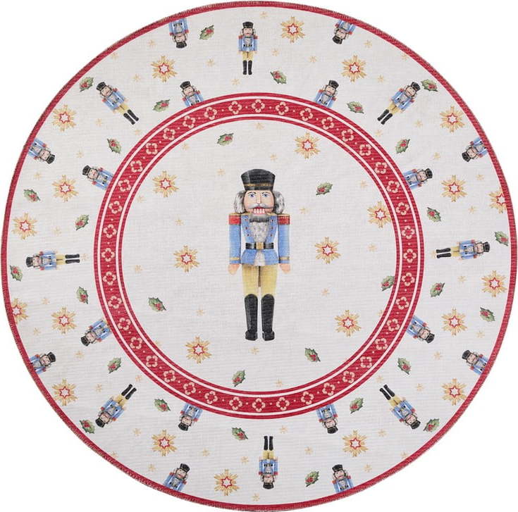 Červený kulatý koberec s vánočním motivem ø 160 cm Toy's Delight Nutcracker – Villeroy&Boch Villeroy & boch